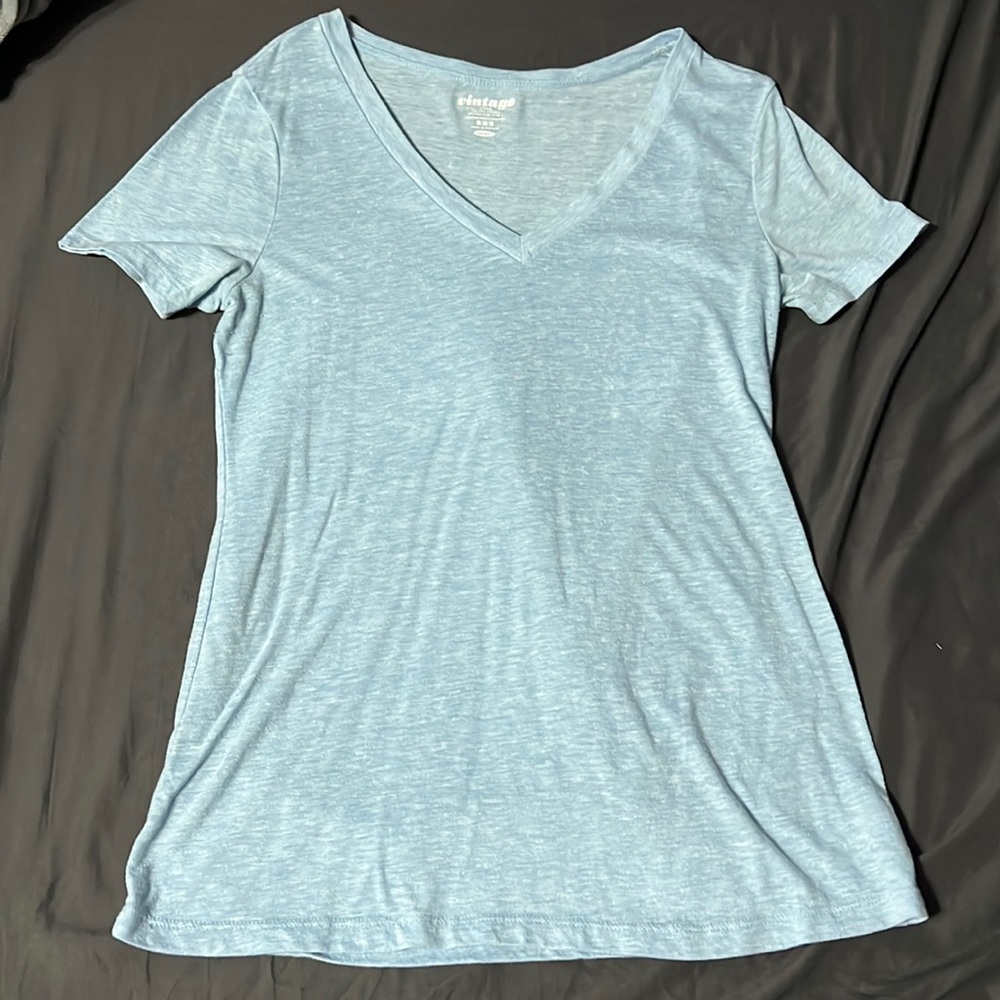 Vintage Old Navy Pale Blue Tshirt Size Medium